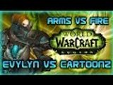 Evylyn vs Cartoonz Legion Alpha Arms Warrior vs Fire mage duels 
