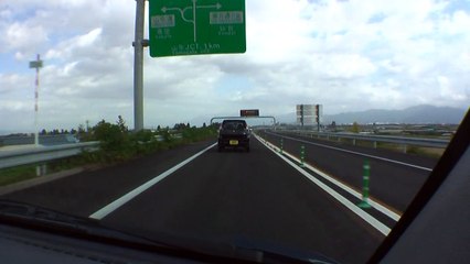HD版 東北中央自動車道 下り 山形中央IC→山形JCT 2008/10/25撮影