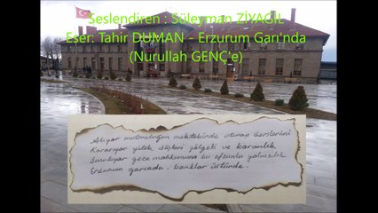 Erzurum Garı'nda (Nurullah GENÇ'e)