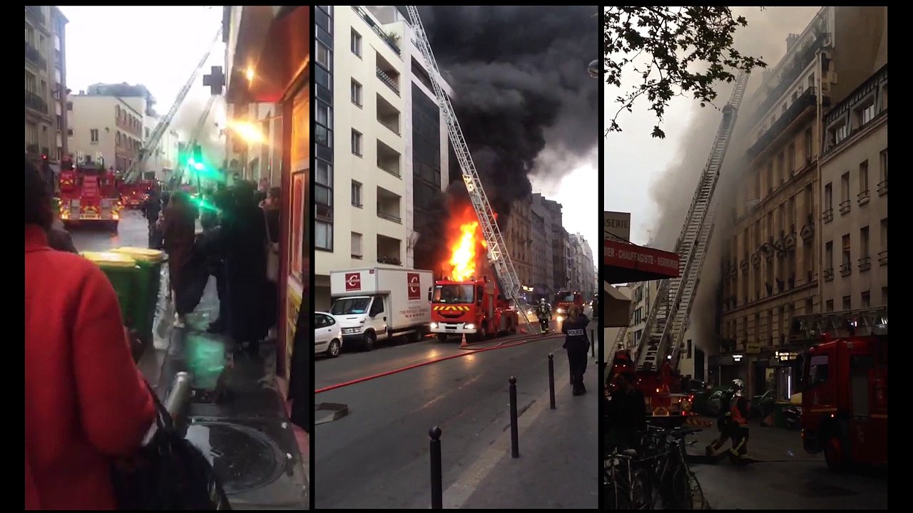 Les images impressionnantes d'un incendie rue de Charonne, à Paris