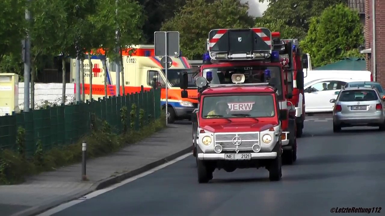 Einsatzfahrten zur Großübung von Feuerwehr, THW und Rettungsdienst Neuss