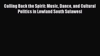 Ebook Calling Back the Spirit: Music Dance and Cultural Politics in Lowland South Sulawesi