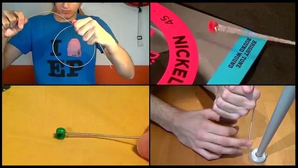 Con una cuerda de bajo creó e interpretó una canción