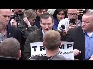 Ted Cruz v Trump Supporters Indiana 5/82/2016