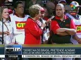 Brasil: miles de trabajadores marchan en apoyo a Dilma Rousseff