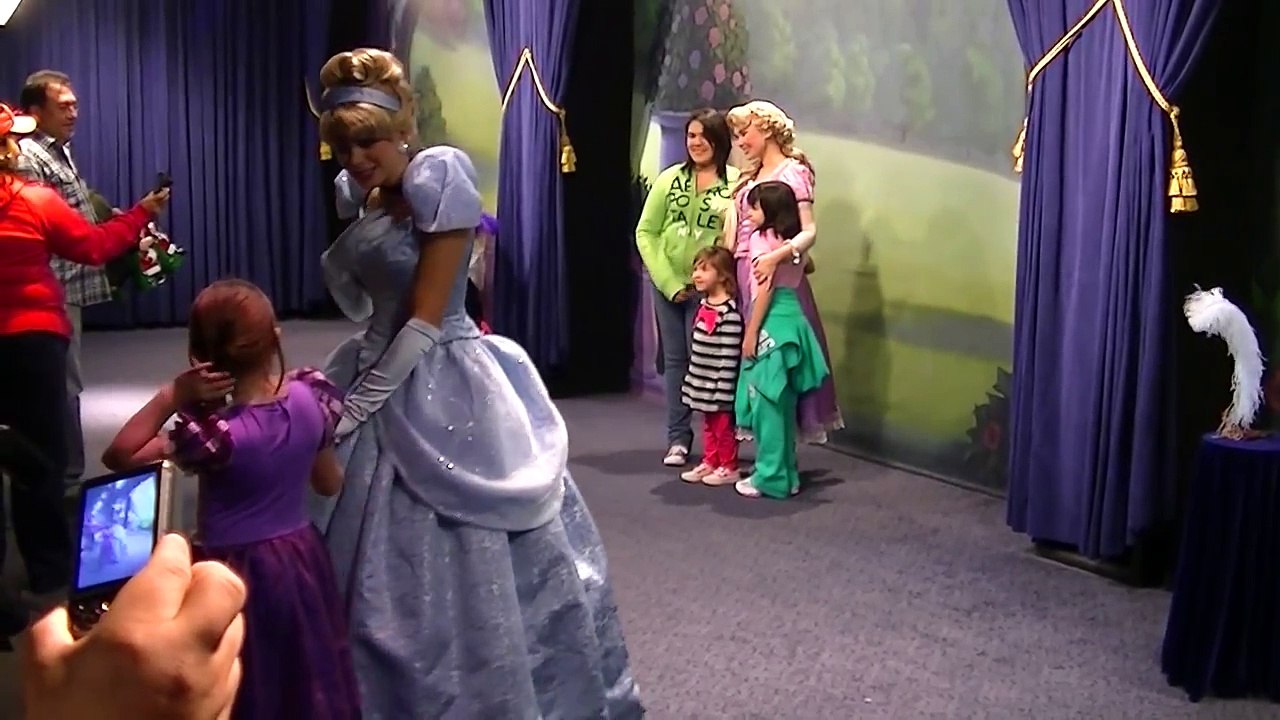 Walt Disney Worlds Princess Meet and Greet Cinderella Rapunzel Aurora in Magic Kingdom