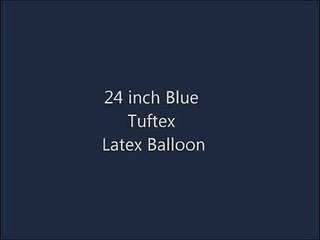 24 Inch Blue Tuftex Latex Balloon