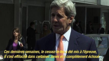 Syrie : Kerry à Genève pour tenter de relancer la trêve