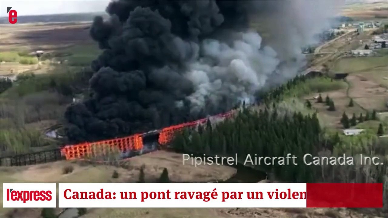 Canada: un pont ravagé par un violent incendie