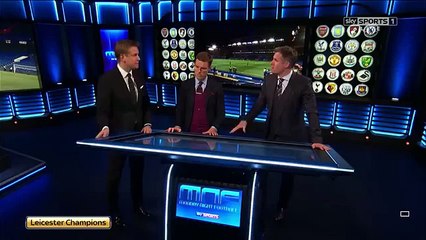 Leicester players celebrate incredible Premier League win