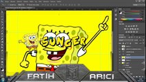 Free Youtube Banner PSD -Sponge Bob