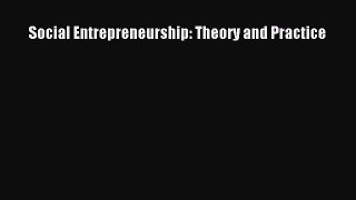 Download Social Entrepreneurship: Theory and Practice PDF Free