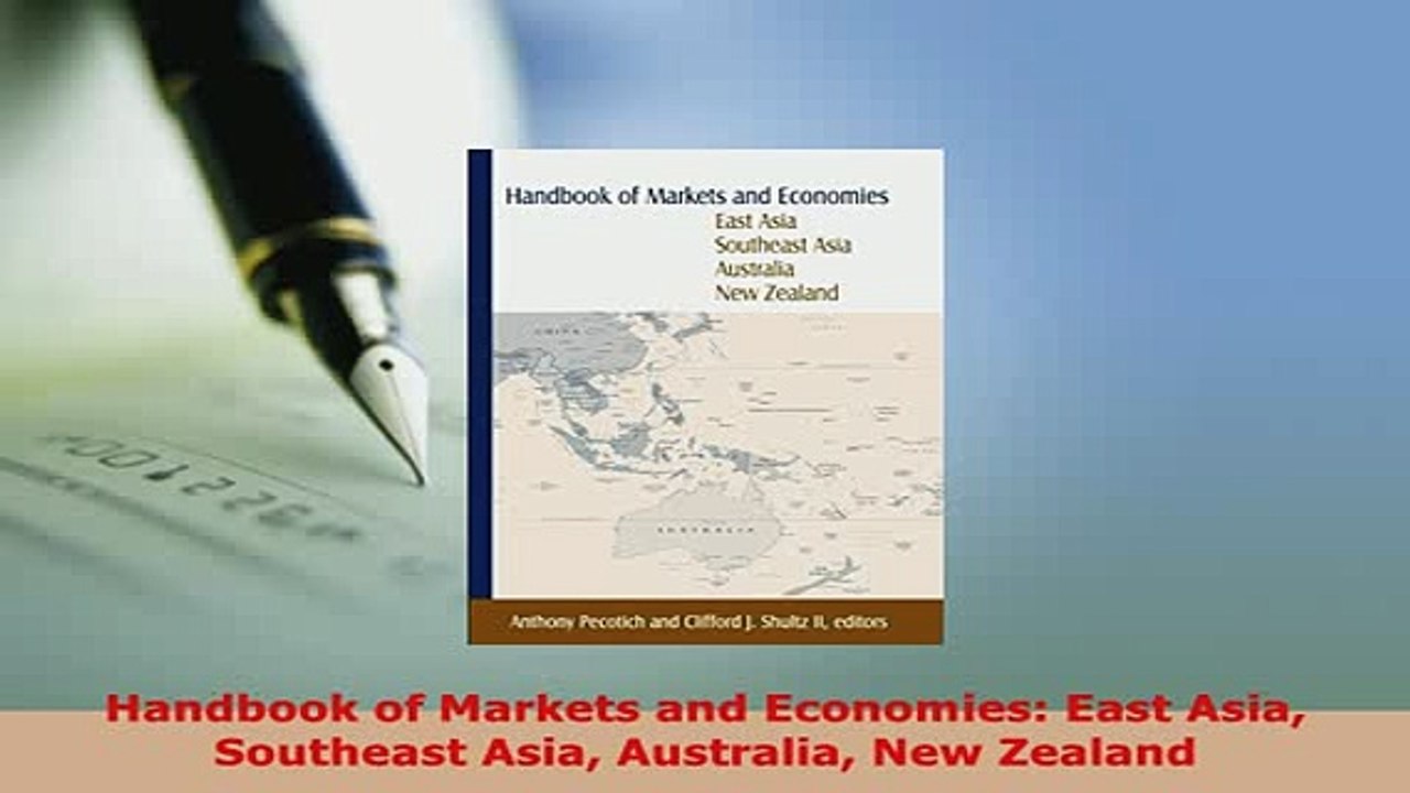 Download  Handbook of Markets and Economies East Asia Southeast Asia Australia New Zealand Download Online