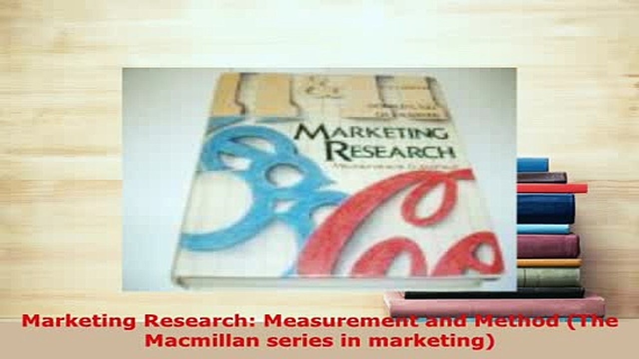 PDF  Marketing Research Measurement and Method The Macmillan series in marketing PDF Online