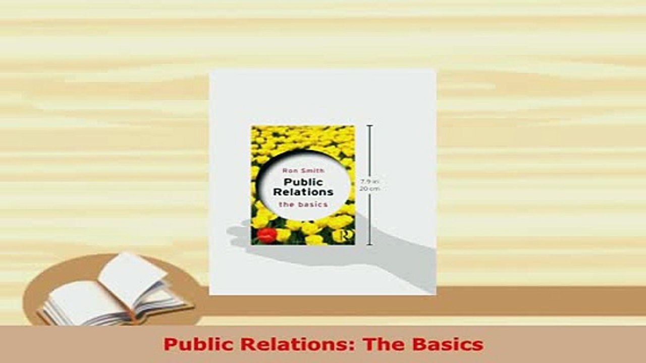 PDF  Public Relations The Basics Download Online
