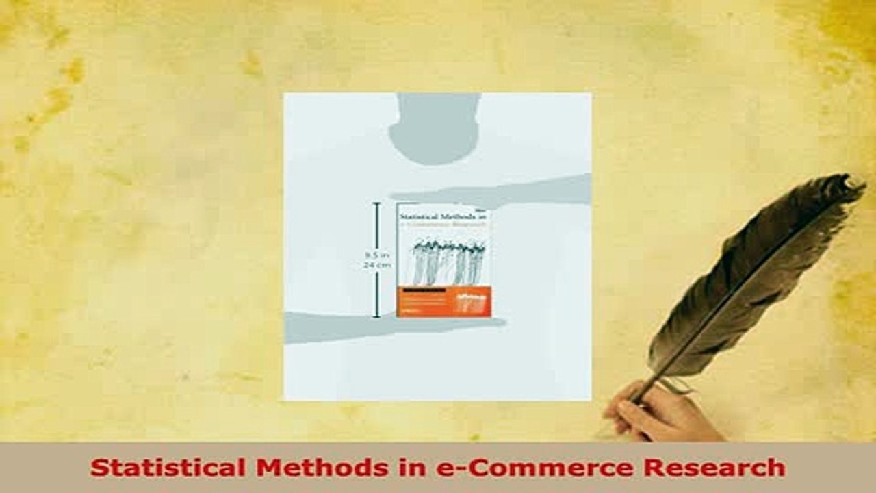 PDF  Statistical Methods in eCommerce Research PDF Online