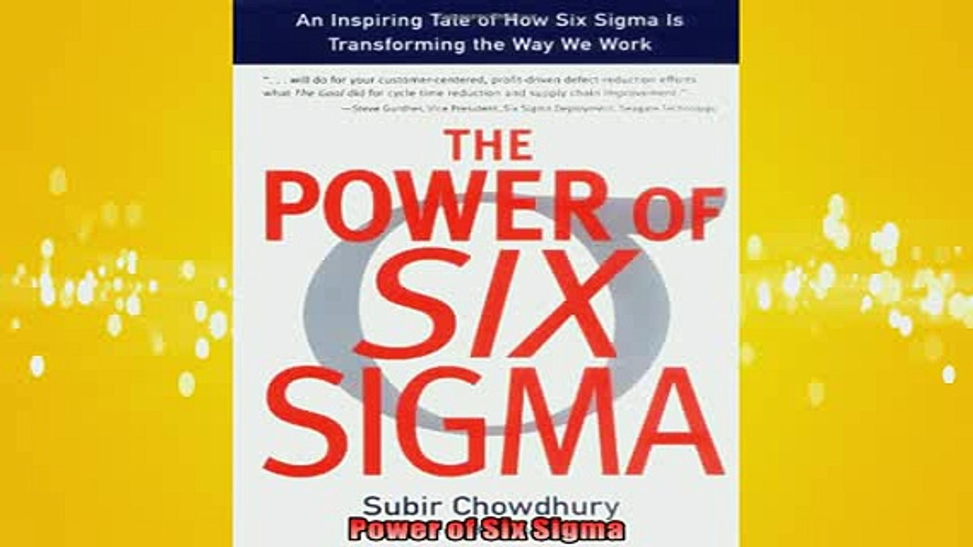 Free Download Power Of Six Sigma Free Boook Online - 