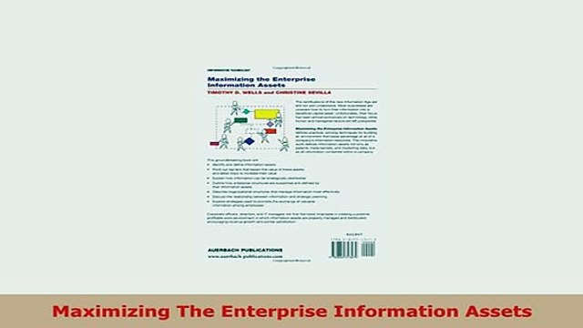 PDF Maximizing The Enterprise Information Assets PDF Online