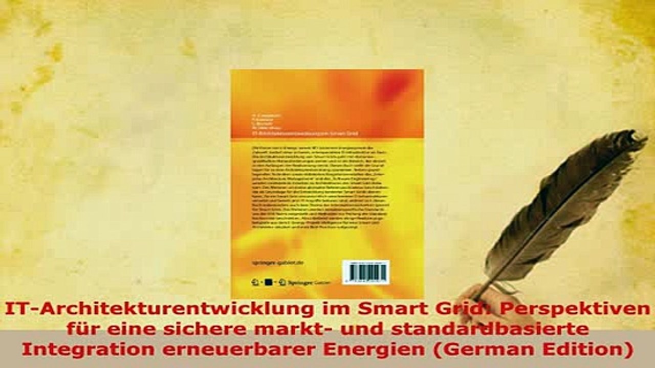Download  ITArchitekturentwicklung im Smart Grid Perspektiven für eine sichere markt und Download Online