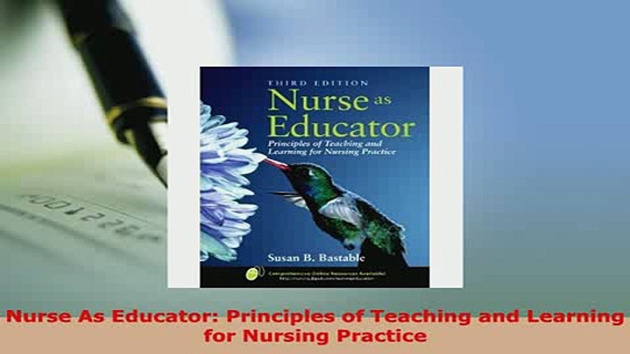 PDF Nurse As Educator Principles of Teaching and Learning for Nursing