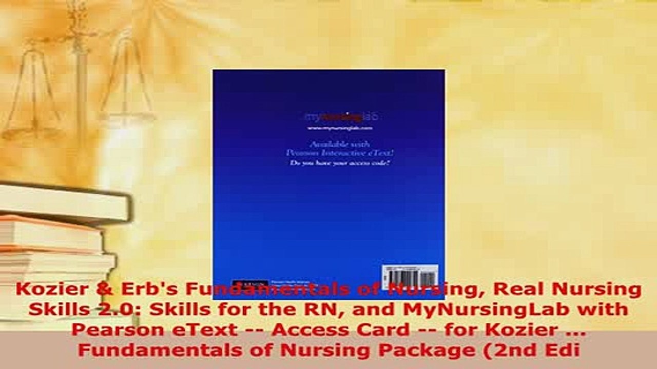 PDF  Kozier  Erbs Fundamentals of Nursing Real Nursing Skills 20 Skills for the RN and PDF Online