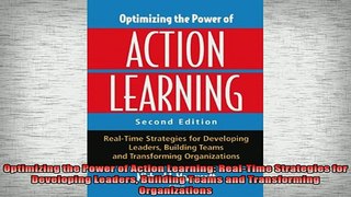 Downlaod Full PDF Free  Optimizing the Power of Action Learning RealTime Strategies for Developing Leaders Online Free