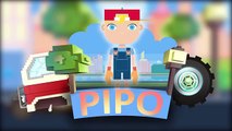 Excavator Pipo and his tow truck Cartoon for children like Minecraft
