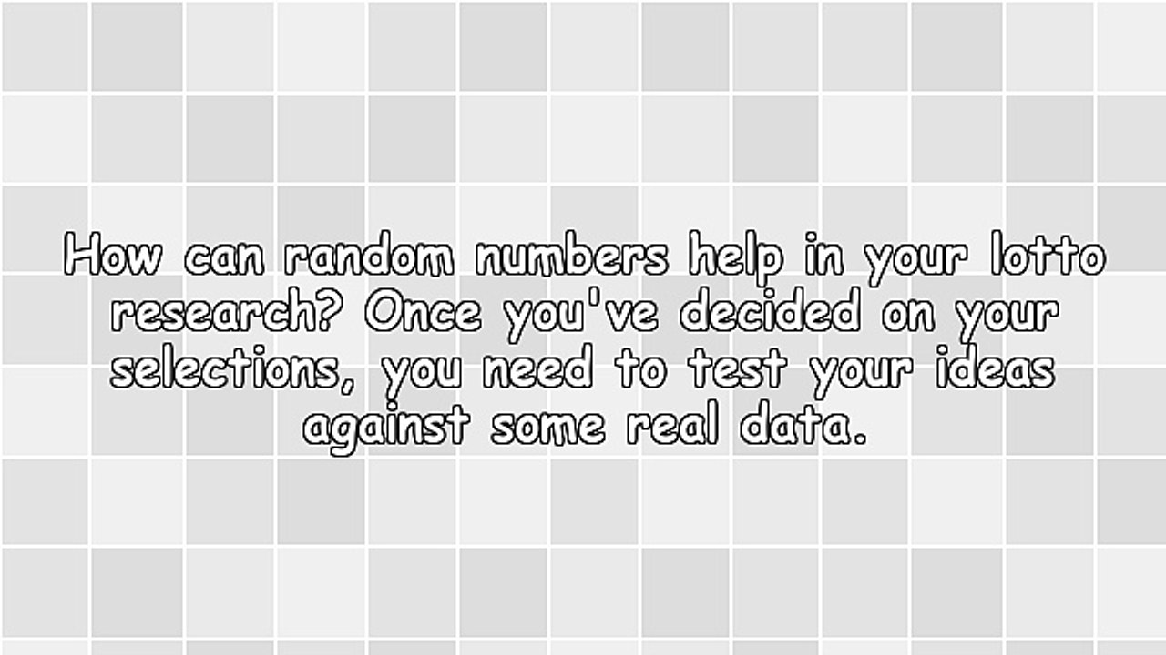 How To Research Lotto Results Using A VBA Random Number Generator