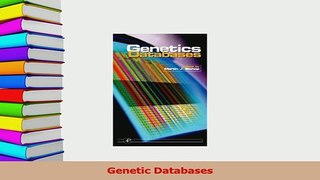 Read  Genetic Databases Ebook Free