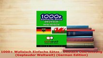 PDF  1000 Walisisch Einfache Sätze  Deutsch Übersetzung Geplauder Weltweit German Edition Download Online