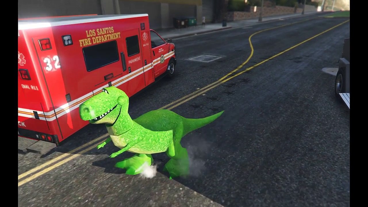 Dinosaur Rex from Toys Story Disney Pixar  Cartoon cars from Play Mark