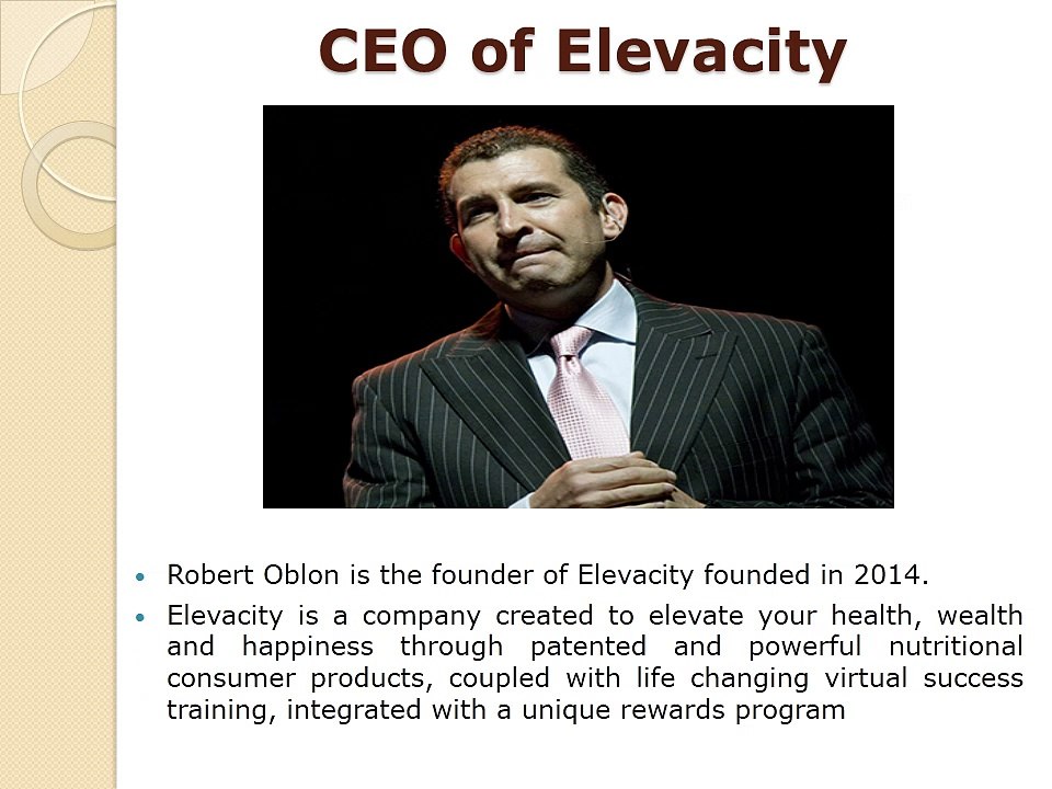 Robert Oblon - Elevate Your Happiness with Elevacity