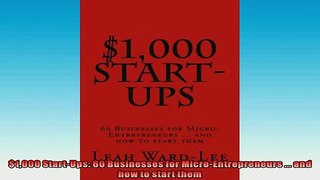 EBOOK ONLINE  1000 StartUps 60 Businesses for MicroEntrepreneurs  and how to start them  BOOK ONLINE