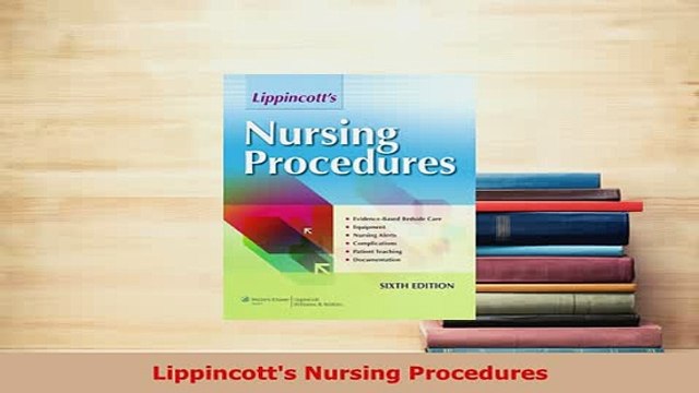 PDF Lippincotts Nursing Procedures Read Online