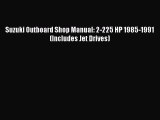 [Read Book] Suzuki Outboard Shop Manual: 2-225 HP 1985-1991 (Includes Jet Drives)  EBook