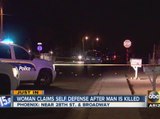 Woman claims self defense after man killed