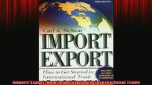 FREE DOWNLOAD  ImportExport How to Get Started in International Trade  BOOK ONLINE