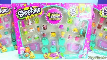Shopkins GIANT Super Shopper Pack Season 3 with 4 Exclusives Per Pack