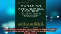Free PDF Downlaod  Managing Affordable Housing A Practical Guide to Creating Stable Communities Wiley  FREE BOOOK ONLINE
