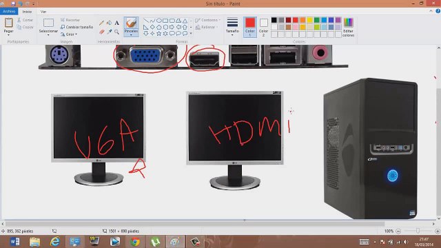 Como Conectar 2 Pantallas a una PC tutorial facil