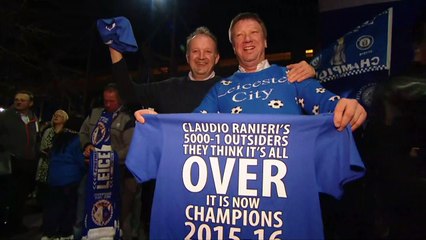 Leicester fans celebrate 'dream' Premier League victory