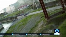 Footage of Azerbaijan shelling of Nagorno-Karabakh village (Raw)