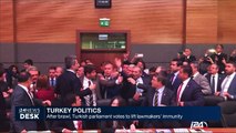 After brawl, Turkish parliament votes to lift lawmakers' immunity