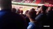 Wolves fans sing towards Annie Lennox (Steward) at Nottingham Forest away (30-4-16)
