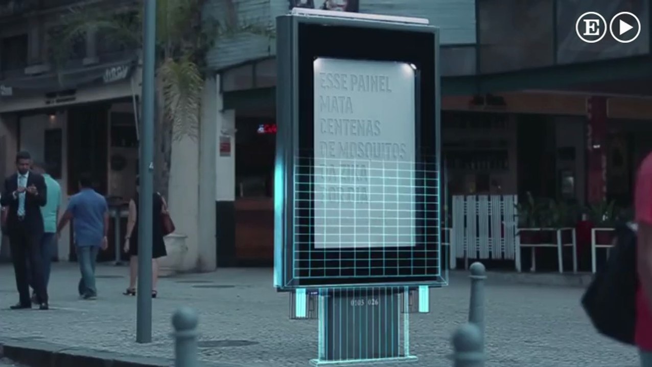 El cartel que mata mosquitos