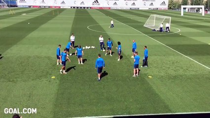 Cristiano Ronaldo pulls off a fancy trick and then does his best supervillai