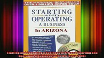 READ book  Starting and Operating a Business in Arizona Starting and Operating a Business in the  FREE BOOOK ONLINE