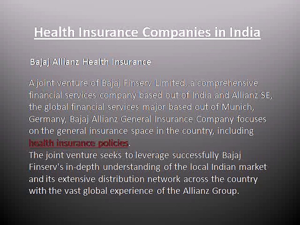 Health Insurance Companies in India