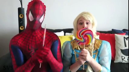 SPIDERMAN turns into FROZEN ELSA In Real Life   Funny Superhero Movie! ) - Clip 2