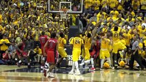Cal Men's Basketball: Post Game Arizona Celebration